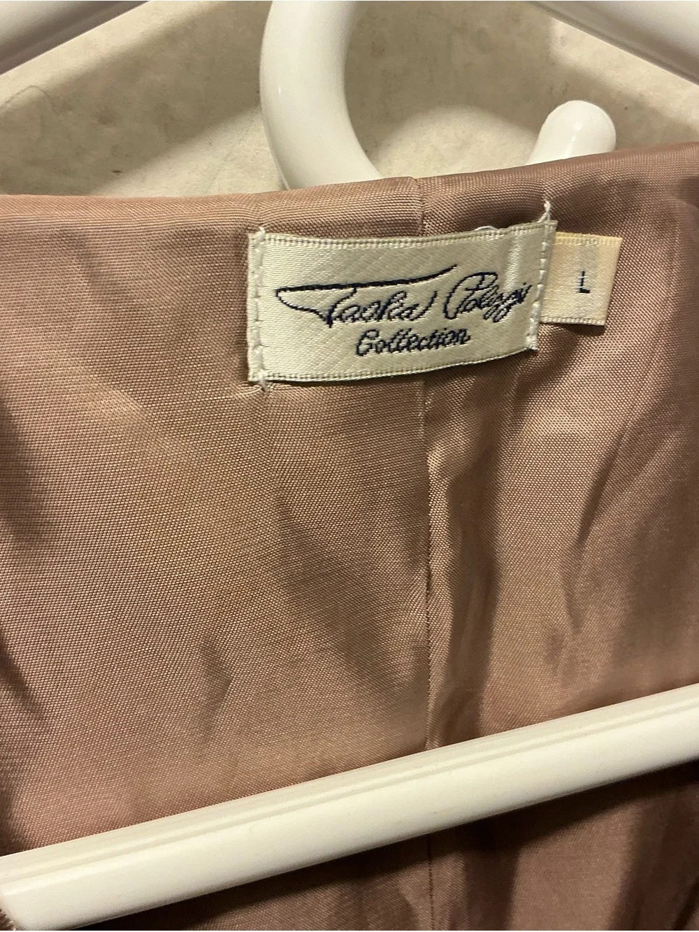 NWT Tasha Polizzi Blush-Taupe Satin-Look Larkin Vest size L